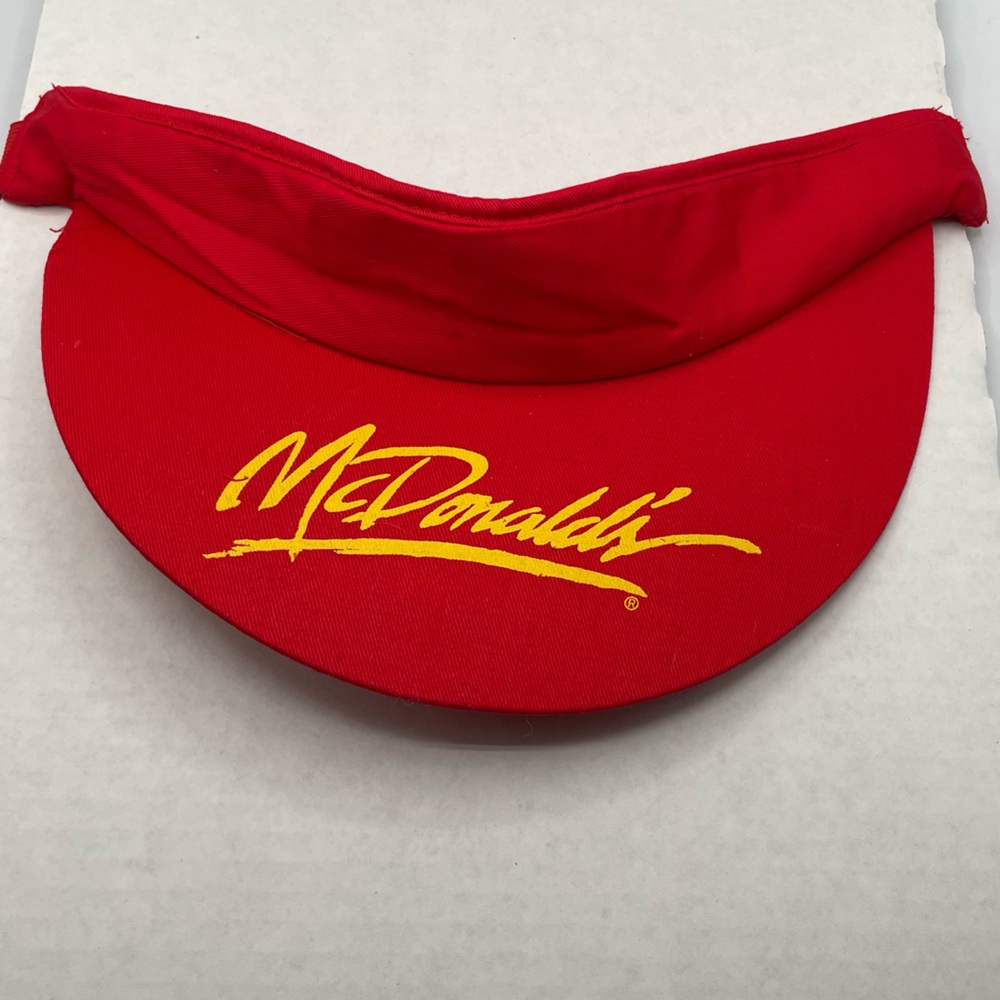 Vintage. McDonald’s visor. Adjustable, elastic headband.